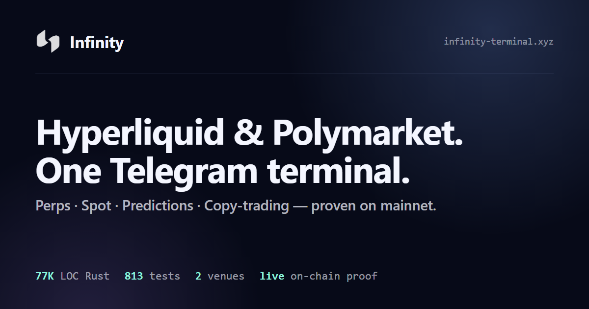 Infinity — Hyperliquid + Polymarket Terminal